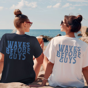 Camiseta Ondas Antes Da Férias De Praia Das Raparigas De Ve