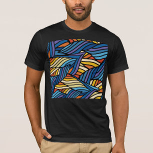Camiseta Ondas azuis
