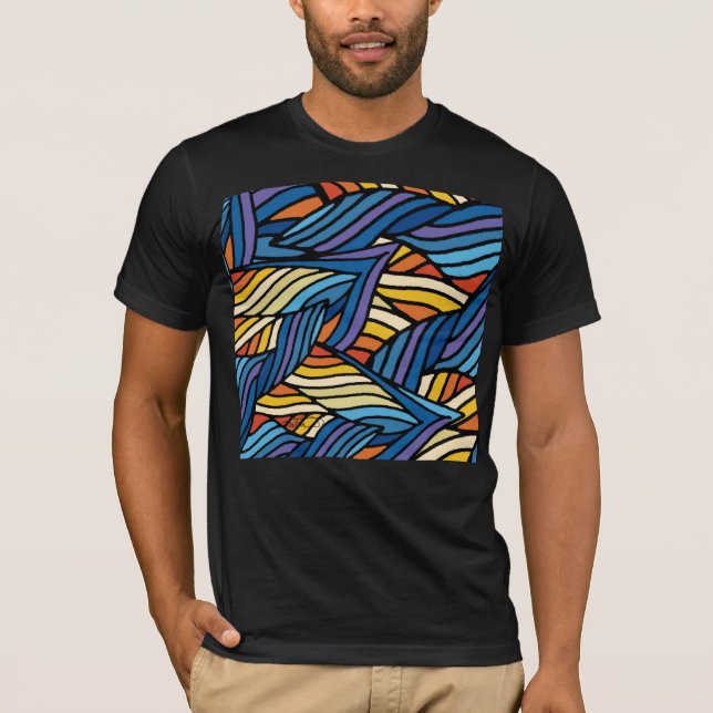 Camiseta Ondas azuis (Frente)