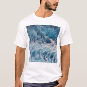 Camiseta Ondas azuis do oceano