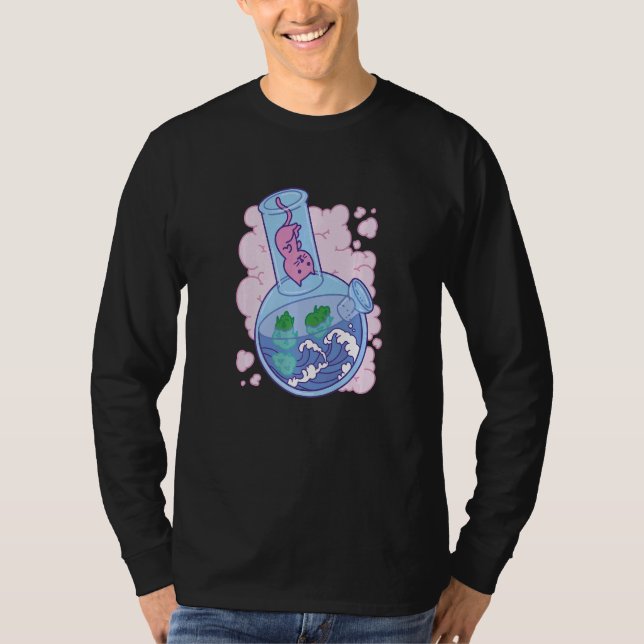 Camiseta Ondas Bong junta Gato   (Frente)