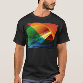 Camiseta Ondas Coloridas Abstratas