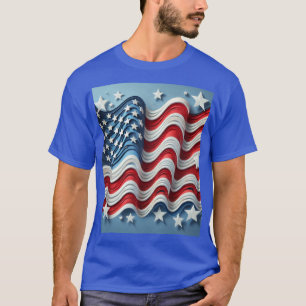 Camiseta Ondas da Liberdade Patriótica