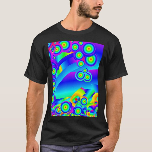 Camiseta Ondas de abstrato Oceano (Frente)