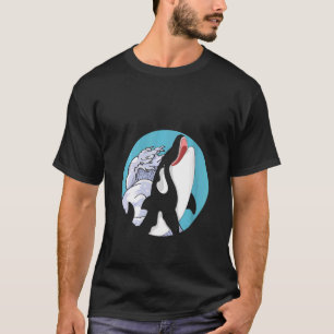 Camiseta Ondas de animais do mar matam baleia oceânica oceâ