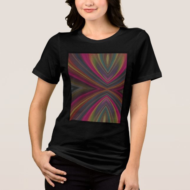 Camiseta Ondas de Areia Macia Colorida (Frente)