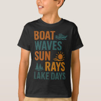 Ondas de Barco Raios de Sol Dias de Lago Verão Ret