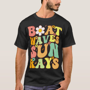 Camiseta Ondas de Barco Raios de Sol Roupas de Praia Verão