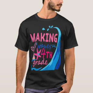 Camiseta Ondas de Fazer de Sereia no 4º ano com recorte de 