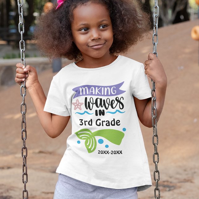 Camiseta Ondas de fazer na escola primária, adicionar nível (Criador carregado)