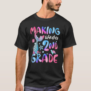 Camiseta Ondas De fazer No Grau segundo Da Cauda Do Peixe T