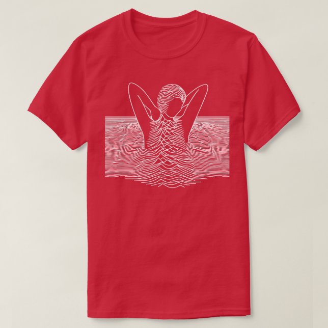 Camiseta ondas de mulheres (Frente do Design)