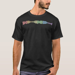 Camiseta Ondas de Música Pastel Orgulho Arco-íris LGBT Suti
