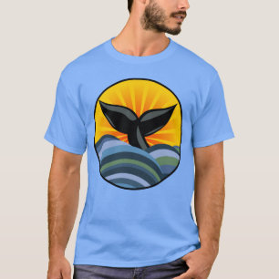 Camiseta Ondas de oceano da cauda da baleia