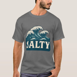 Camiseta Ondas de Praia Azul Turquesa Salgadas | Vida Coste