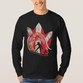 Camiseta Ondas de Prancha de Surfe Água do Mar Esporte Surf