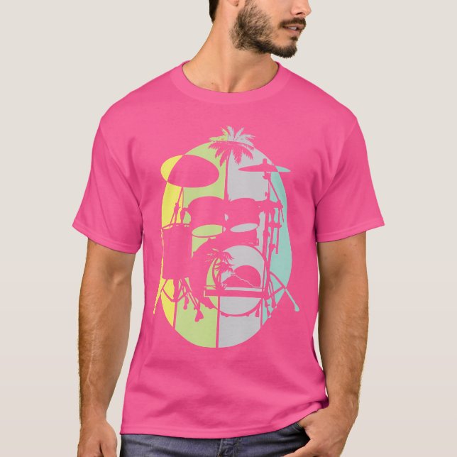 Camiseta Ondas de surfe de tambores (Frente)