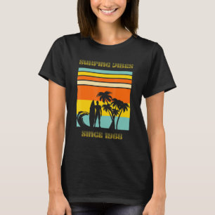 Camiseta Ondas De Surfe E Árvores De Palma