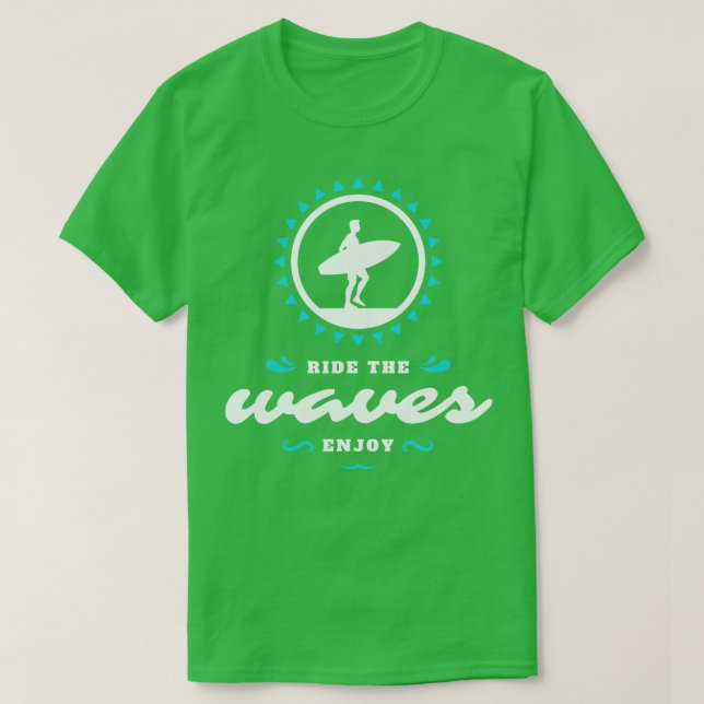 Camiseta Ondas de surfe no surfe (Frente do Design)