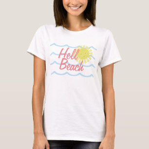 Camiseta Ondas de Verão do Sol Fofo