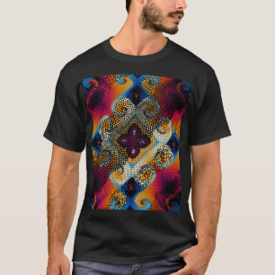 Camiseta Ondas Diagonais Ornamentais: Textura Mosaica