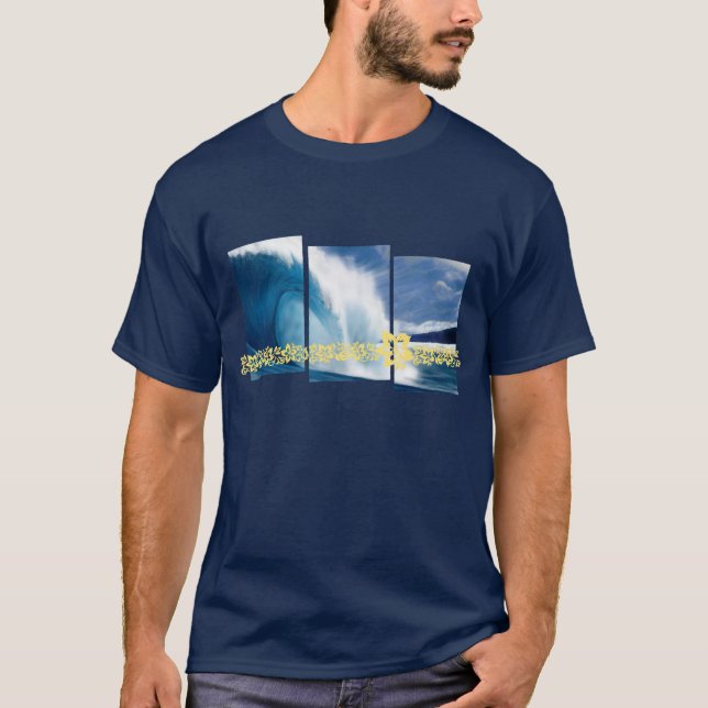 Camiseta Ondas do encanamento que surfam o gráfico (Frente)
