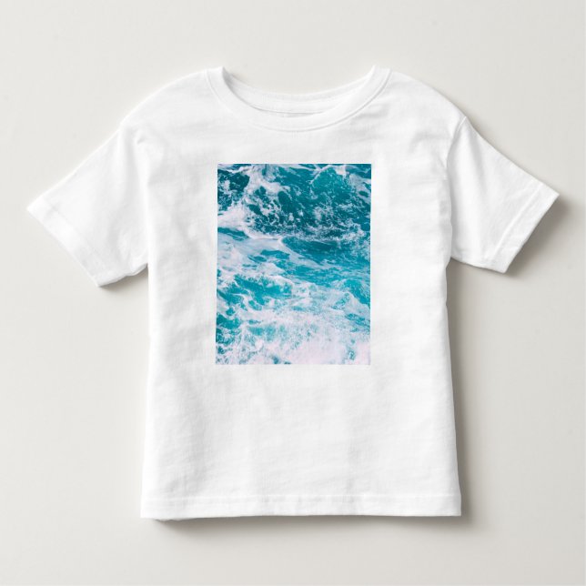 Camiseta Ondas do Oceano Azul (Frente)