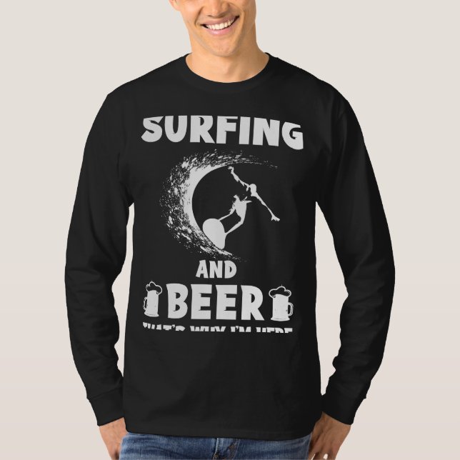 Camiseta Ondas e pães com surf e cervejas | (Frente)