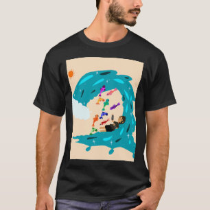 Camiseta Ondas e peixes