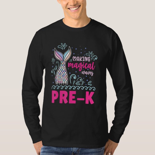 Camiseta Ondas Mágicas fazeres Pré K Sereia (Frente)