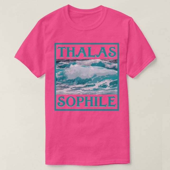 CAMISETA ONDAS MARÍTIMAS DO OCEANO DO MAR DO THALASSOPHILE (Frente do Design)