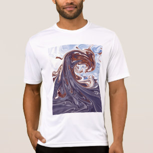Camiseta ondas monstruosas   Melhor pintura de abstrato