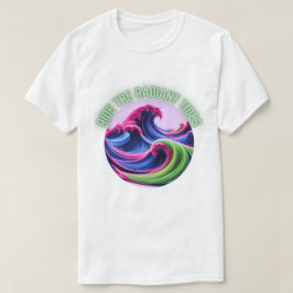 Camiseta Ondas Neon Místicas - Monte as marés radiantes