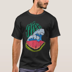 Camiseta Ondas Oceano Tropical Verão Víblias Fruta Melancia