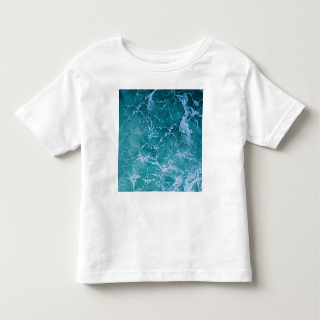 Camiseta Ondas profundas do oceano azul (Frente)