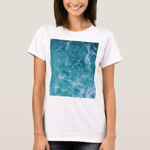 Camiseta Ondas profundas do oceano azul