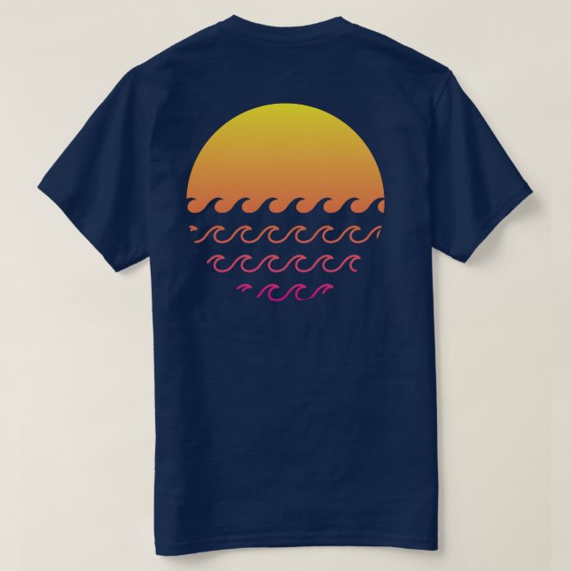 Camiseta Ondas Sunset (Verso do Design)