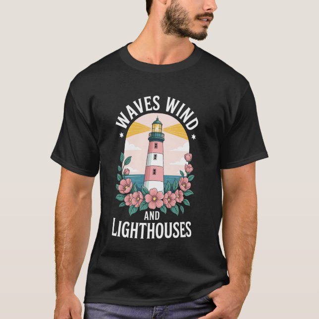 Camiseta Ondas Vento e Faróis (Frente)