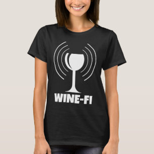 Camiseta Ondas WiFi Humor do Vinho-Fi