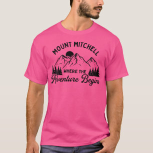 Camiseta Onde A Aventura Começa O Monte Mitchell Hiking