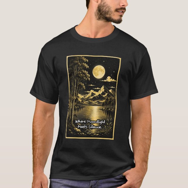 Camiseta Onde a Luz da Lua Encontra a Serenidade Noturna (Frente)