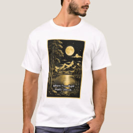 Camiseta Onde a Luz da Lua Encontra a Serenidade Noturna