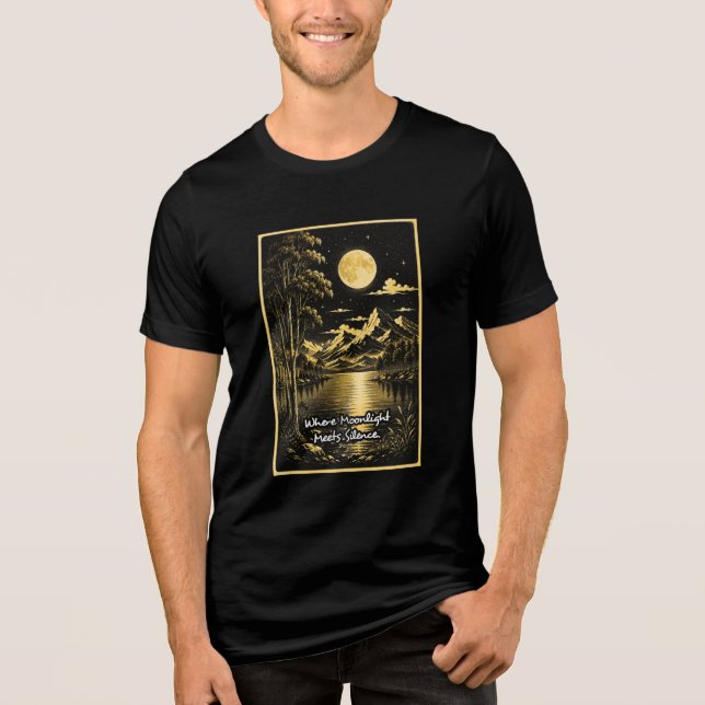 Camiseta Onde a Luz da Lua Encontra a Serenidade Noturna (Frente)