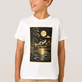 Camiseta Onde a Luz da Lua Encontra a Serenidade Noturna