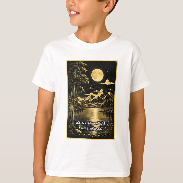 Camiseta Onde a Luz da Lua Encontra a Serenidade Noturna (Frente)