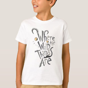 Camiseta Onde as coisas selvagens são citadas de forma gráf