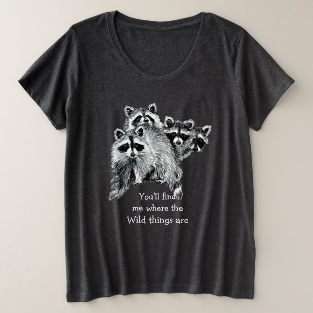 Camiseta Onde as coisas selvagens são guinchos inspiraciona (Frente do Design)