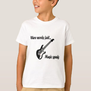 Camiseta Onde as palavras falham, a música fala