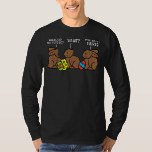 Camiseta Onde É Que As Caras Vão Para A Páscoa De Chocolate