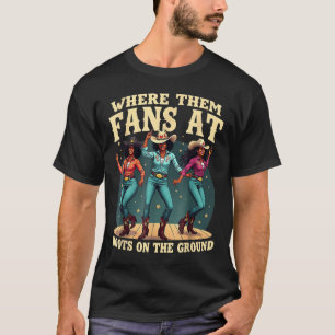 Camiseta Onde Eles Ventilam Em Boots Na Linha Da Cowgirl Do